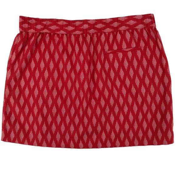 Banana Republic Womens Red Print Pull On Lined Pockets Skirt Size M - Picture 3 of 10